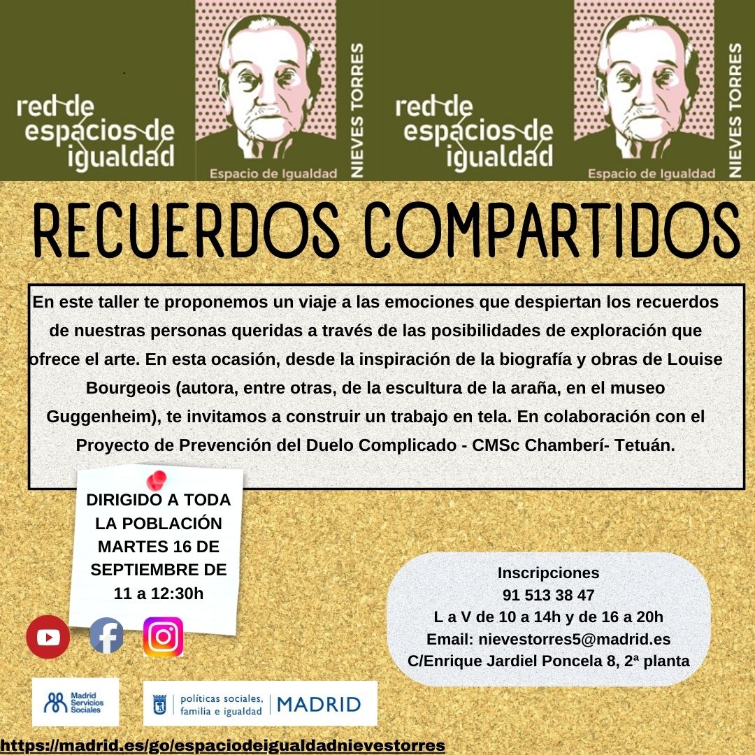 MadridIgualdad's tweet image. Los #EspaciosdeIgualdad de @MADRID colaboran habitualmente con los Centros Municipales de Salud Comunitaria #CMSc de @madridsalud a través de los Programas &apos;Comunidades Compasivas&apos; y &apos;Soledad No Deseada&apos;, ofreciendo cada mes diversas propuestas.            informate.madrid.es/nl65dLos