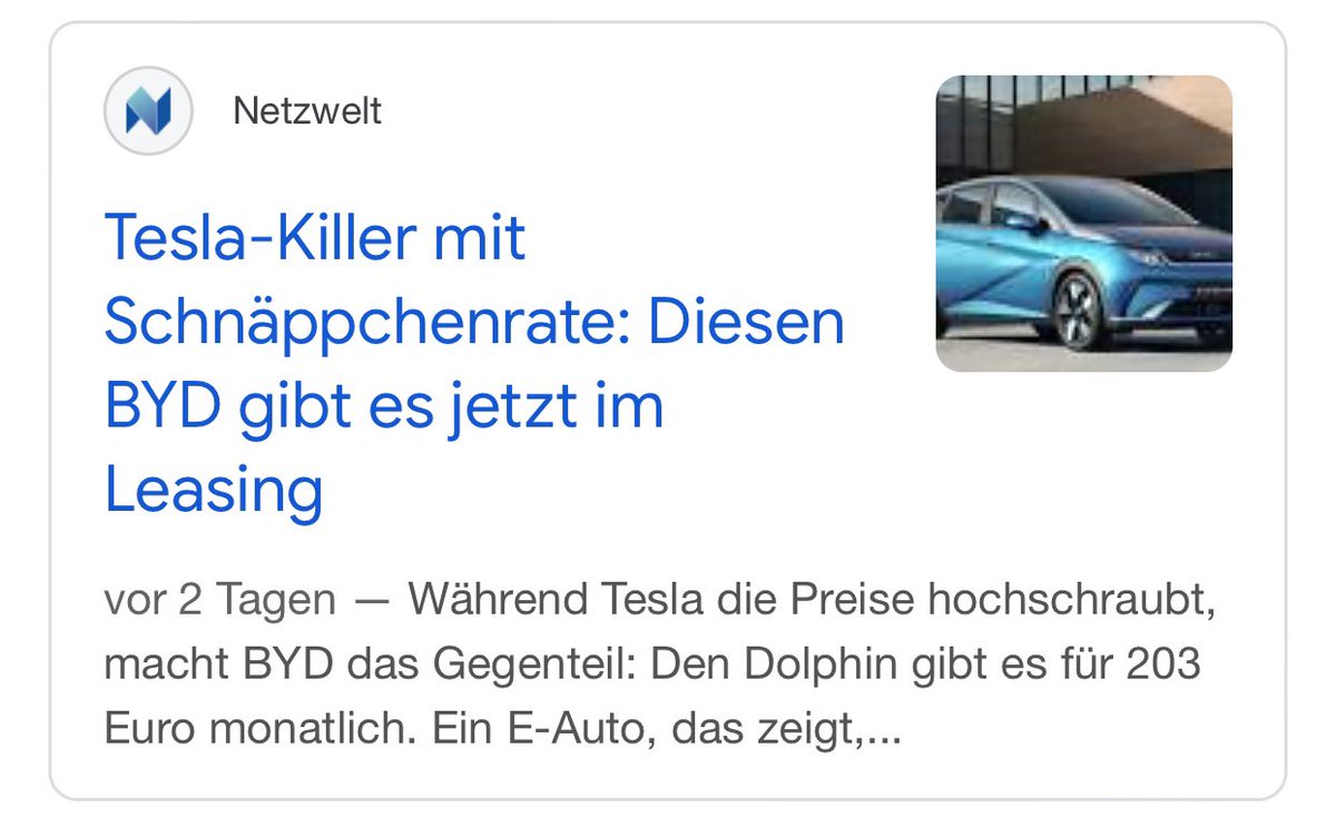 Ich war so töricht und dachte, über die Zeiten, als jedes Elektroauto stur als Tesla-Killer bezeichnet wurde, seien wir hinweg…