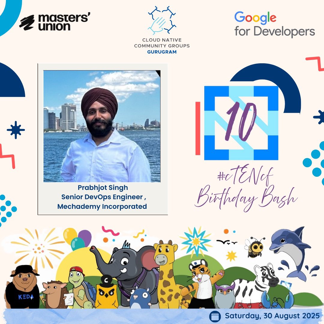 🚀 Speaker Spotlight – #cTENcf Birthday Bash (Gurugram)

Training ML models at scale on Kubernetes is tough. Prabhjot Singh (Sr. DevOps Eng., Mechademy) will share how open-source tools make it easier.

📅 30 Aug | 📍 Gurugram
🔗 bit.ly/4g0lRTF

#CloudNative #CNCF