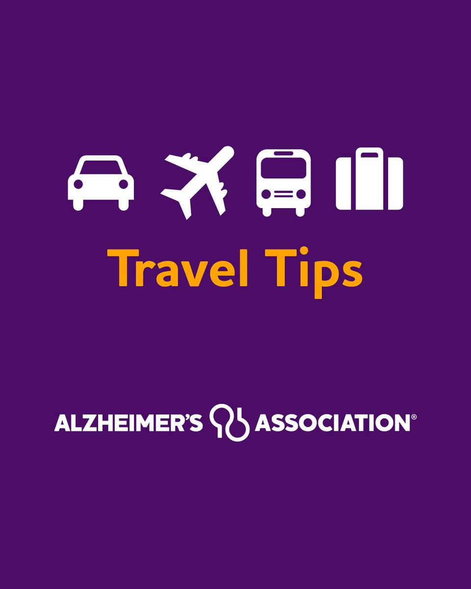 If you are traveling over #LaborDay weekend with someone who is living with dementia, it’s important to plan ahead to ensure a safe, comfortable and enjoyable experience for everyone. ✈️🚗🚆

Here are a few tips to help: alz.org/travel.