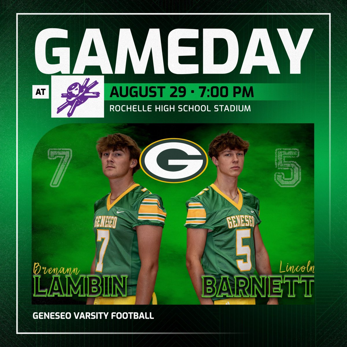 Geneseo High School Football (@greenmachinefb) on Twitter photo Week 1. It’s time to fire up the Green Machine. See you in Rochelle!! <a href="/athleticsGHS/">Geneseo Athletics</a> <a href="/geneseodist228/">Geneseo Schools</a> <a href="/Ryerson_Tom/">Tom Ryerson</a> <a href="/MatthewJFurlong/">Matt Furlong</a> <a href="/bhofer24/">Brian Hofer</a> <a href="/btmo9/">Brad Monier</a> <a href="/JeremyMosierGHS/">Jeremy Mosier</a> <a href="/EDGYTIM/">Timothy “EDGYTIM” OHalloran</a> Week 1. It’s time to fire up the Green Machine. See you in Rochelle!! <a href="/athleticsGHS/">Geneseo Athletics</a> <a href="/geneseodist228/">Geneseo Schools</a> <a href="/Ryerson_Tom/">Tom Ryerson</a> <a href="/MatthewJFurlong/">Matt Furlong</a> <a href="/bhofer24/">Brian Hofer</a> <a href="/btmo9/">Brad Monier</a> <a href="/JeremyMosierGHS/">Jeremy Mosier</a> <a href="/EDGYTIM/">Timothy “EDGYTIM” OHalloran</a>