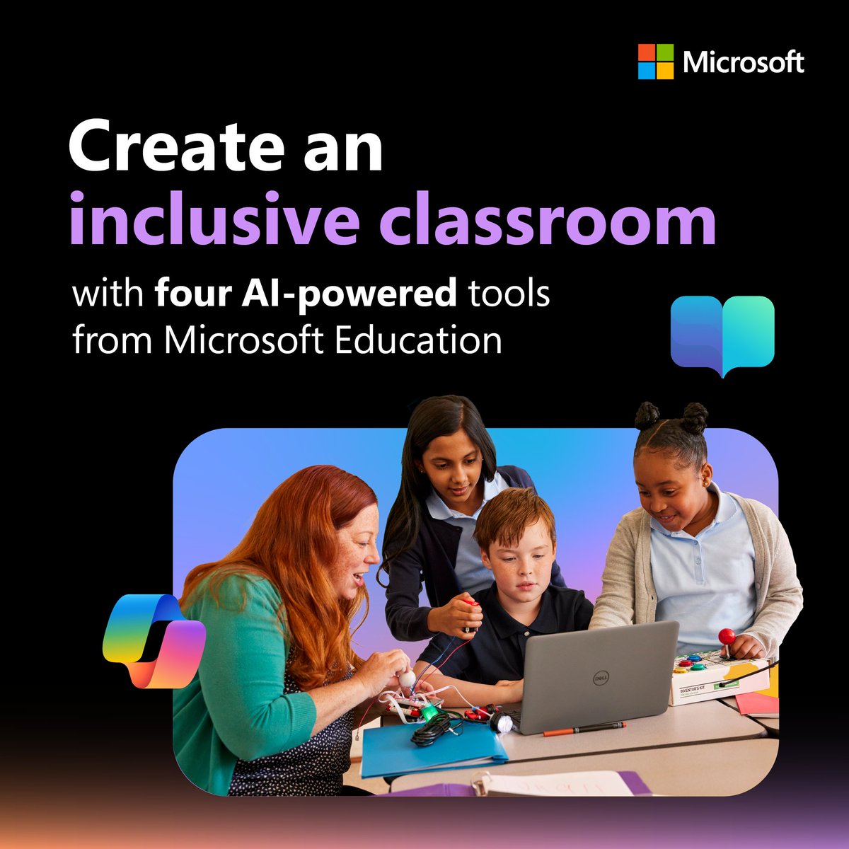 Unlock the potential of every learner with the inclusive power of AI. 🔑  Put these tools to practice and see how they support students in real time: msft.it/6017sbBvU