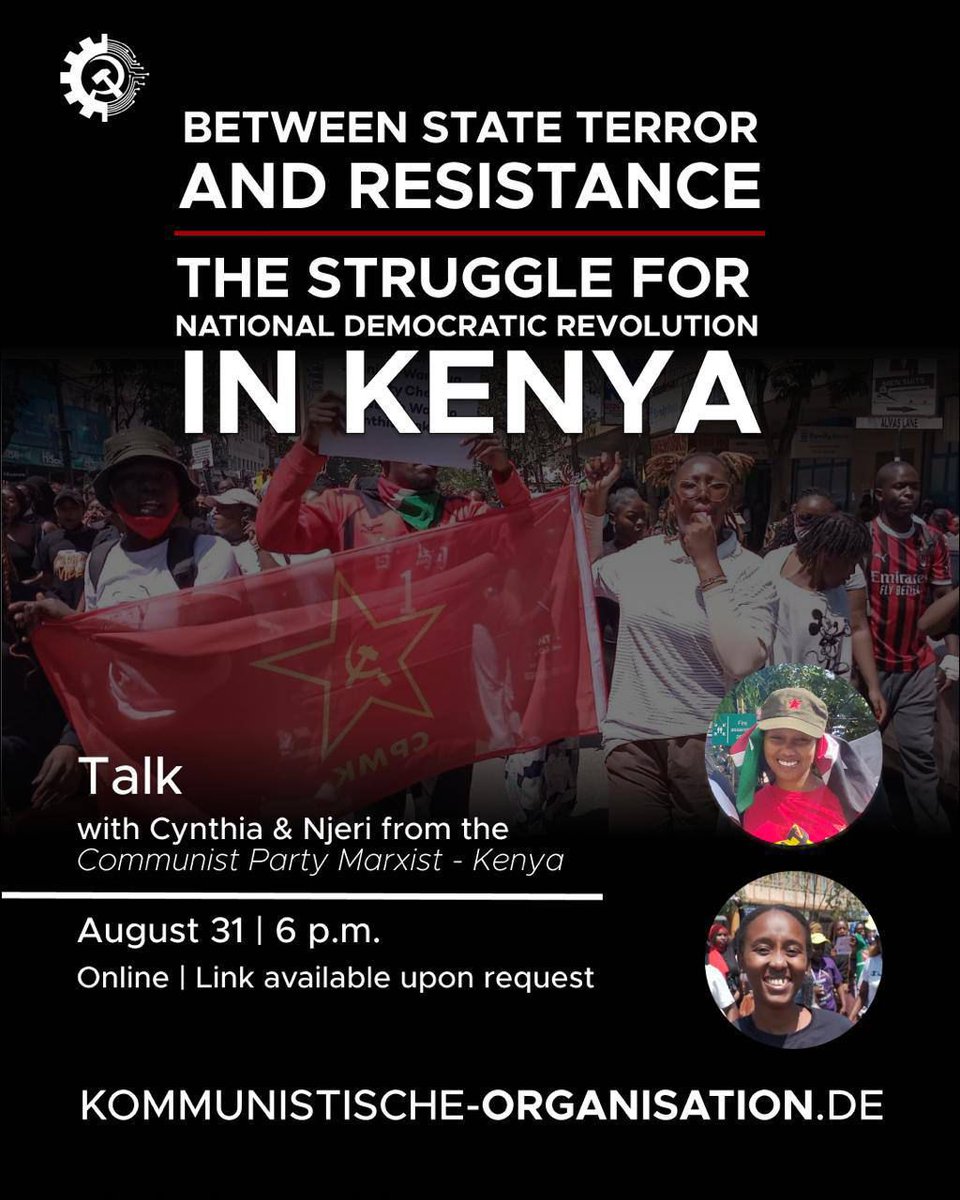 Revolutionary Women League (RWL) (@rev_womenleague) on Twitter photo The Ruto regime answered with blood: shoot-to-kill orders, abductions, torture, and executions. Yet repression cannot silence the people. <a href="/CommunistsKe/">Communist Party Marxist CPM - Kenya</a> stands firm at the barricades leading the struggle against neocolonial violence & for #NDR as the path to socialism.
#AdvanceNDR The Ruto regime answered with blood: shoot-to-kill orders, abductions, torture, and executions. Yet repression cannot silence the people. <a href="/CommunistsKe/">Communist Party Marxist CPM - Kenya</a> stands firm at the barricades leading the struggle against neocolonial violence & for #NDR as the path to socialism.
#AdvanceNDR