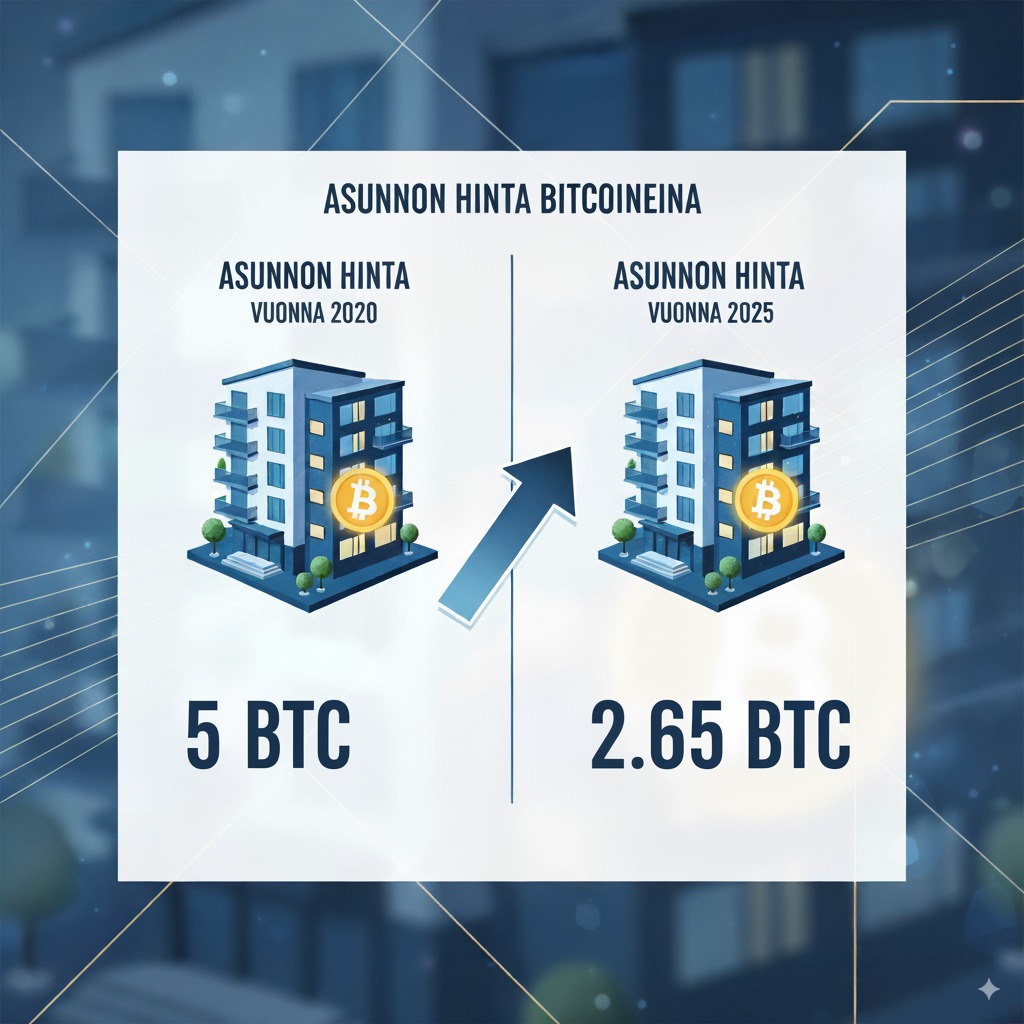 Minä vuonna pääkaupunkiseudulta saa asunnon alle yhdellä Bitcoinilla?