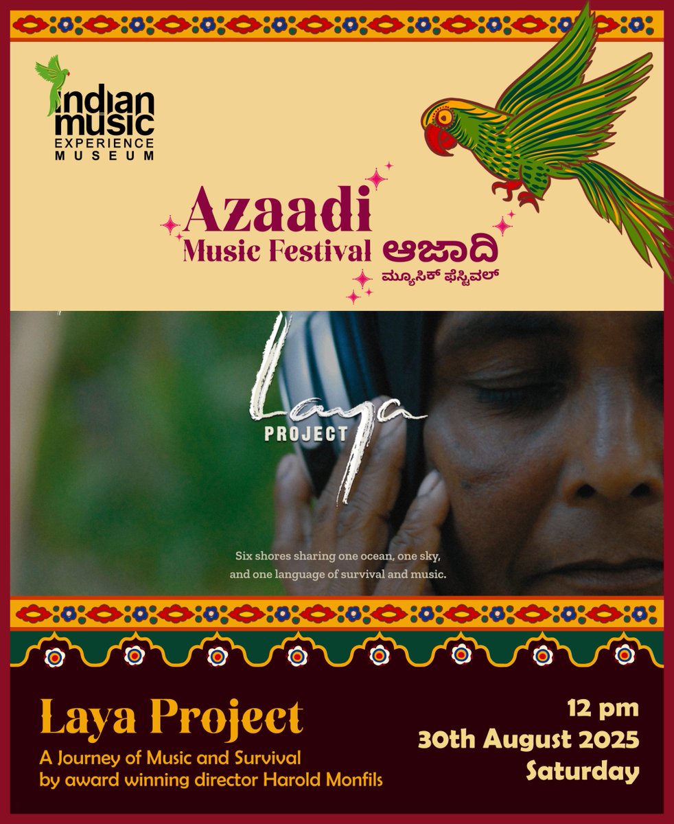 Laya Project by #HaroldMonfils - songs of survival &amp; resilience after the 2004 tsunami. Experience music that heals at #AzaadiMusicFestival 
.
.
Register - indianmusicexperience.org/azaadi-music-f…
.
.
#LayaProject #HaroldMonfils #FreedomThroughMusic #IndianMusicExperience
