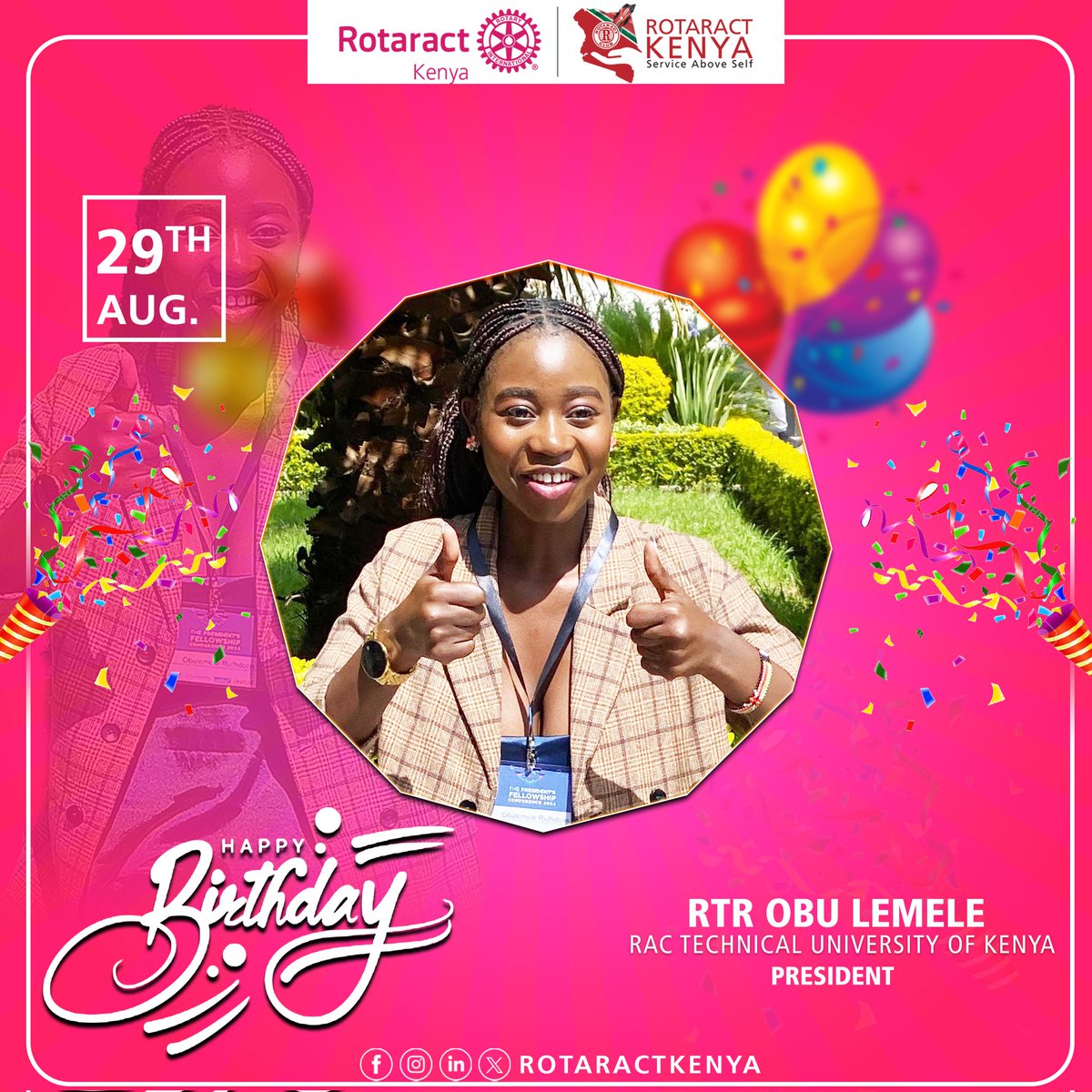 Happy Birthday, President Obu Lemele! 🌟🥳
Wishing you a fantastic year ahead filled with joy, good health, and success. May your leadership continue to inspire and bring positive change. Cheers to more wins and beautiful memories!
#rotaractdistrict9212 #makeithappend9212