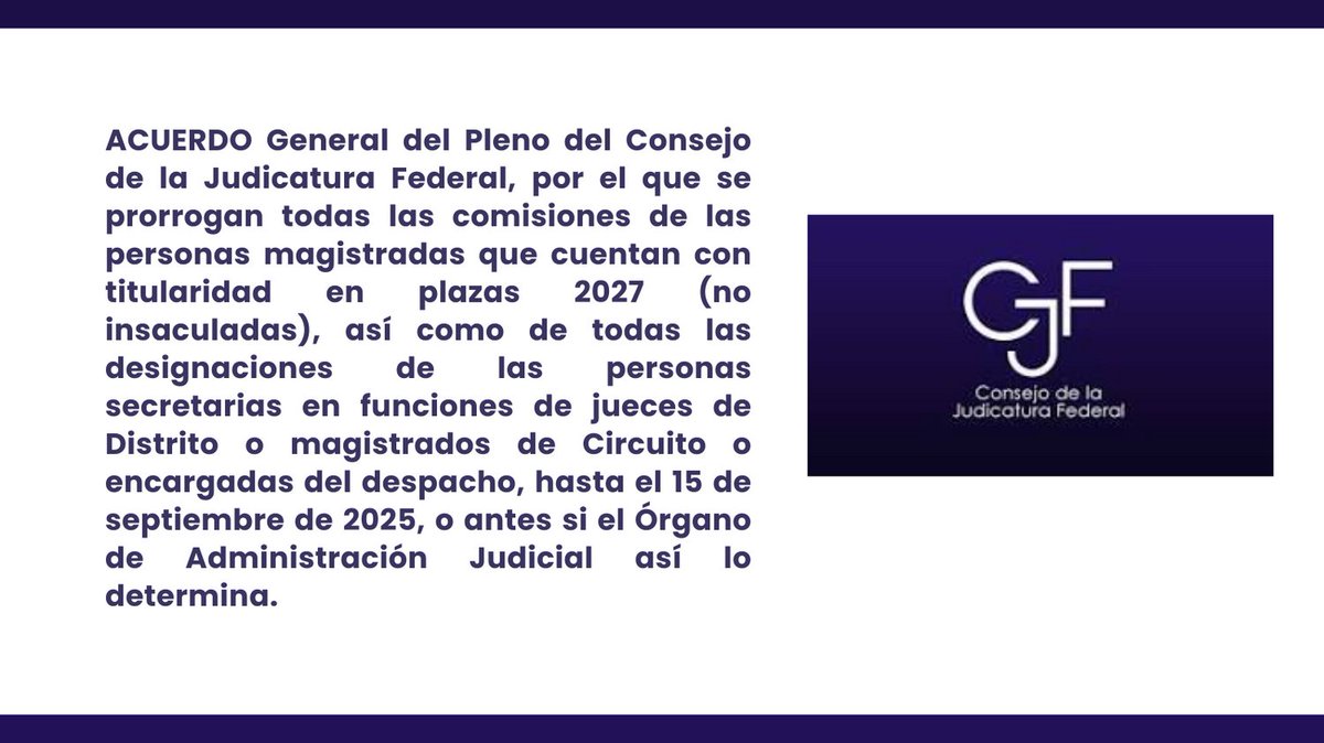 Se publica en el <a href="/DOF_SEGOB/">Diario Oficial DOF</a>, acuerdo del Consejo de la Judicatura Federal @CJF_Mx.

dof.gob.mx/nota_detalle.p…