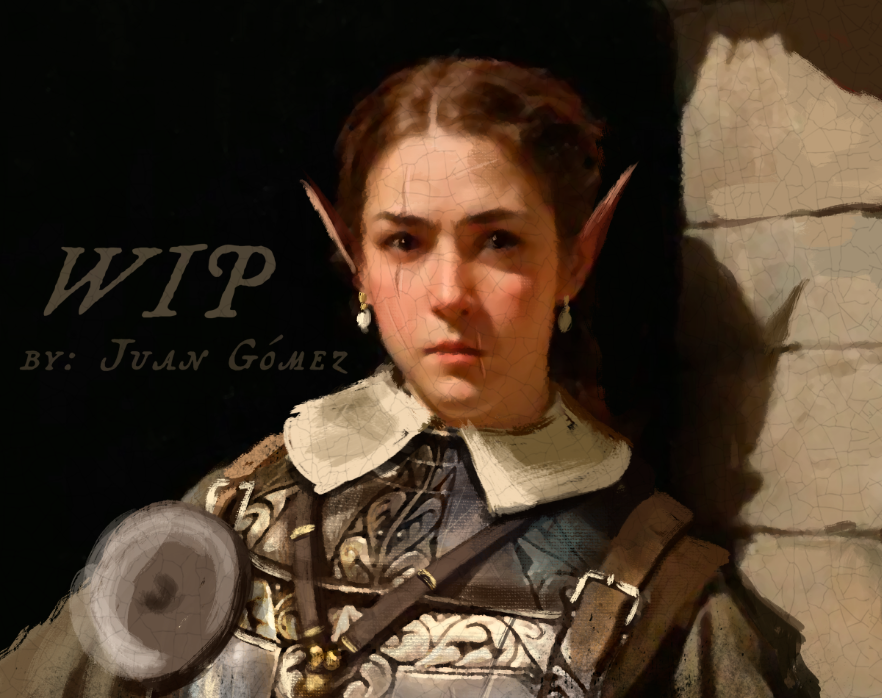 This must be one of the best faces I've ever painted. Elven veteran Landsknecht