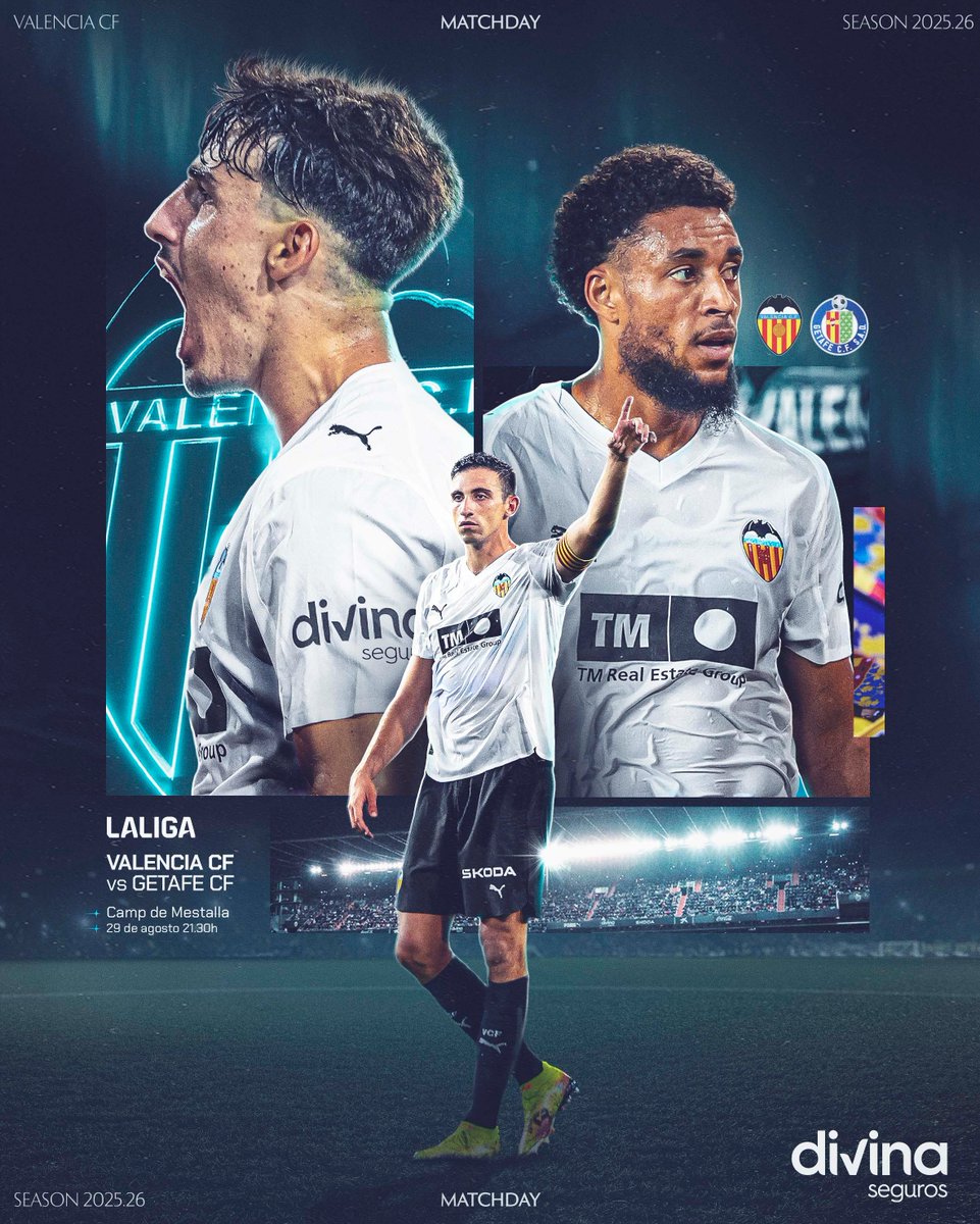 Valencia CF (@valenciacf) on Twitter photo ⚽️ DÍA DE PARTIDO ⚽️
🆚 <a href="/GetafeCF/">Getafe C.F.</a>
🏟️ Camp de #Mestalla
⏰ 21.30 horas
💻 valenciacf.com/vcf-media-radio
📻 92.6 FM (Valencia)
🎟️ Entradas: valenciacf.com/entradas
📝 Previa: valenciacf.com/previa-valenci…
#ValenciaGetafe
#ADNVCF ⚽️ DÍA DE PARTIDO ⚽️
🆚 <a href="/GetafeCF/">Getafe C.F.</a>
🏟️ Camp de #Mestalla
⏰ 21.30 horas
💻 valenciacf.com/vcf-media-radio
📻 92.6 FM (Valencia)
🎟️ Entradas: valenciacf.com/entradas
📝 Previa: valenciacf.com/previa-valenci…
#ValenciaGetafe
#ADNVCF