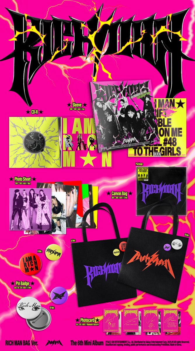 aespa 에스파 'Rich Man' Album Details (Rich Man BAG Ver.) Preview

aespa 에스파 The 6th Mini Album 〖Rich Man〗 
➫ 2025.09.05 1PM (KST) / 12AM (EDT)

🔗 aespa.com   
💿 aespa.lnk.to/RichMan

#aespa #æspa #에스파 
#RichMan #aespaRichMan