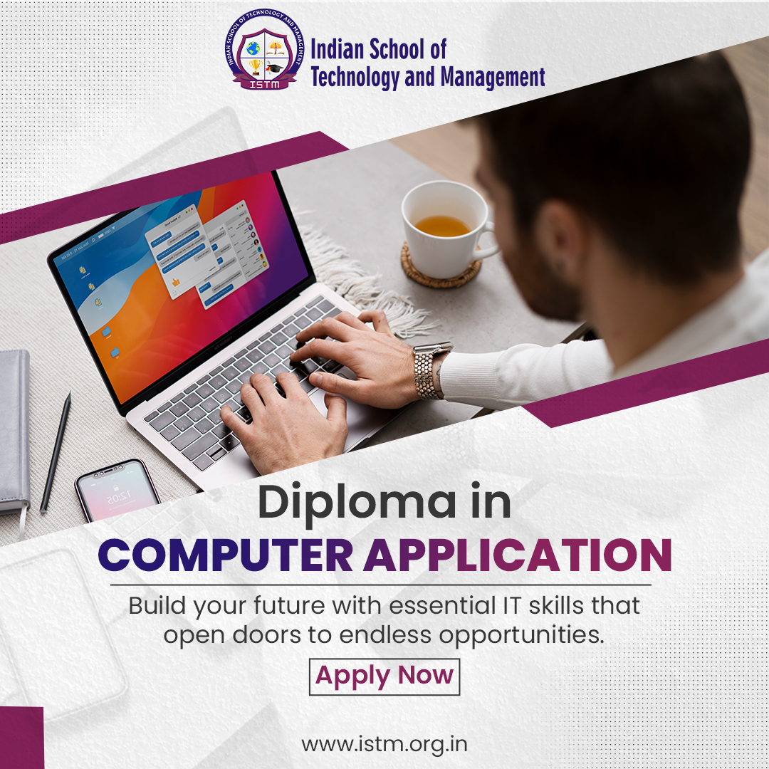 istmeducation's tweet image. Step into the world of technology with a Diploma in Computer Application at ISTM. 💻✨ Gain essential IT skills that unlock endless career opportunities and shape your digital future. 🚀
#ISTM #ComputerApplication #DiplomaCourse #TechSkills #DigitalFuture #CareerOpportunities