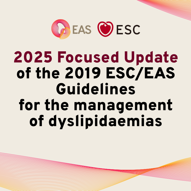We are pleased to announce that the European Society of Cardiology (ESC), together with the European Atherosclerosis Society (EAS), has published the 2025 Focused Update of the 2019 ESC/EAS Guidelines for the management of dyslipidaemias: eas.to/guidelines-202…

Since the