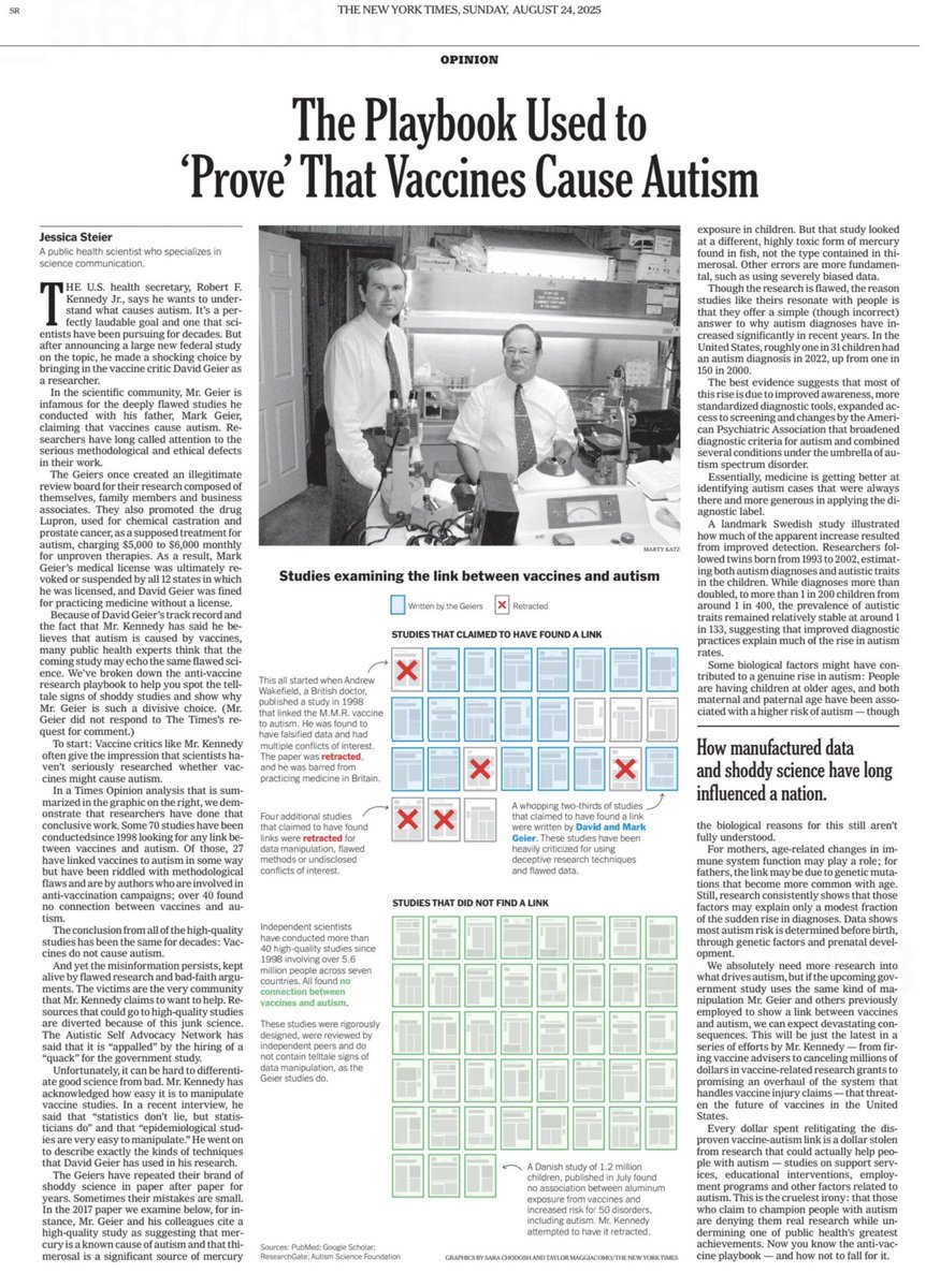 Un buen artículo para desmontar el falso mito de la relación entre vacunas y autismo. Con formación e información se combate ese analfabetismo.