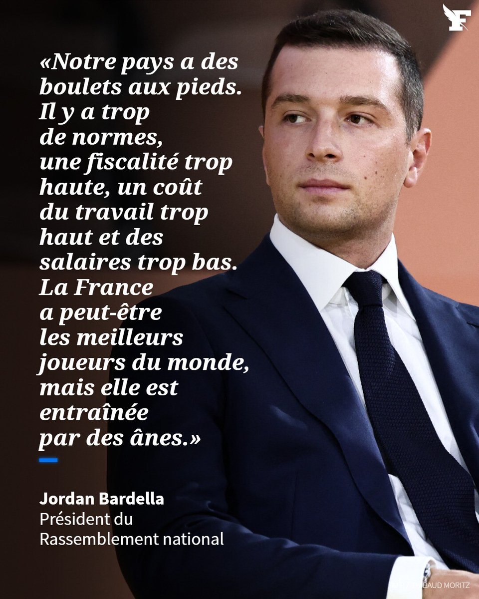 «La France a peut-être les meilleurs joueurs du monde, mais elle est entraînée par des ânes», tance Jordan Bardella →l.lefigaro.fr/DmJ