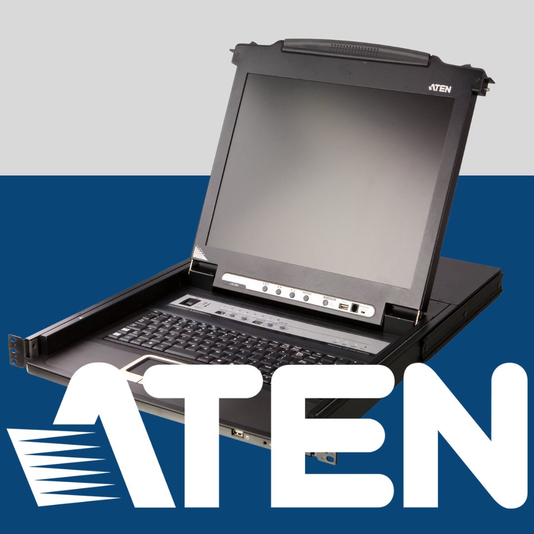 Secure discounts on your annual quantities with ATEN UK

Single or Dual rail LCD KVM Switches

- A streamlined approach to KVM switch technology.
- Integrates a keyboard, LED-backlit LCD monitor and touchpad in a 1U rack-mountable slidable housing.
- Short depth options