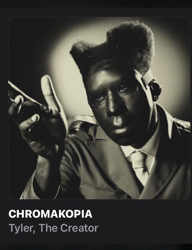 chromakooooopia
love this album and its theme, unique instrumentals, and stories. So deep.

9/10

favorite: Thought I Was Dead
(hm: rest of the album)

least favorite: Balloon