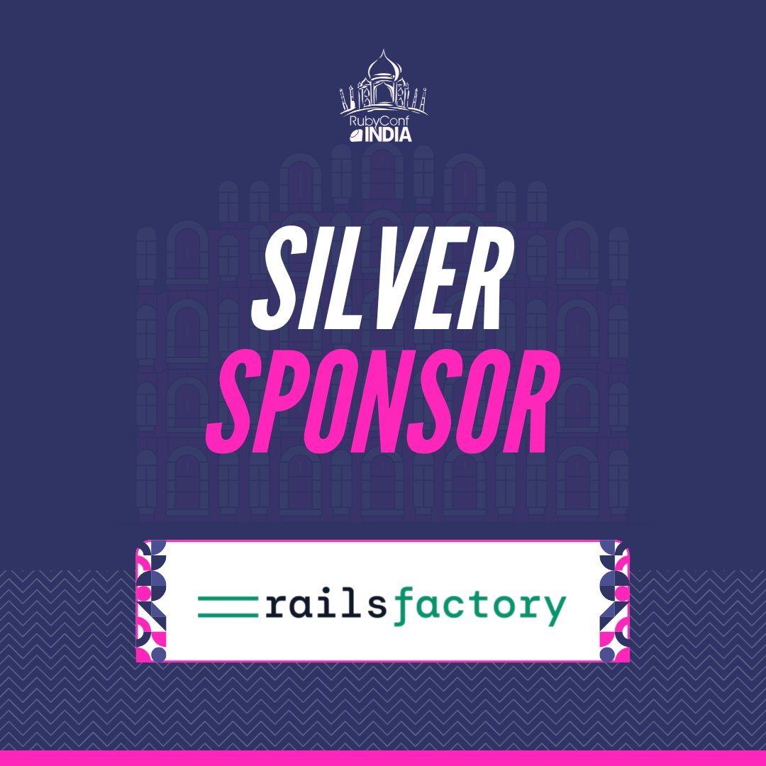 rubyconfindia's tweet image. We are excited to welcome RailsFactory as our Silver Sponsor for RubyConf India 2025!

#RubyConfIndia2025 #RCI25 #RubyConf #RCI 
@railsfactory