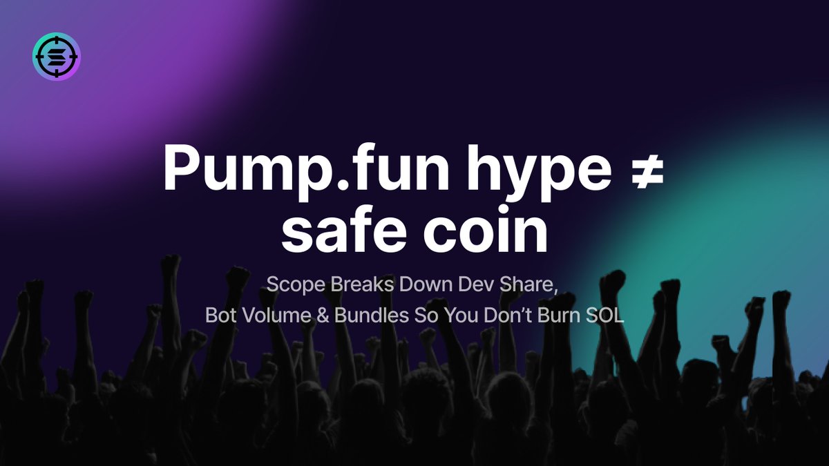 Pump.fun hype ≠ safe coin. 
Scope breaks down dev share, bot volume &amp; bundles so you don’t burn SOL.
🐙 t.me/Scopechecker_b…