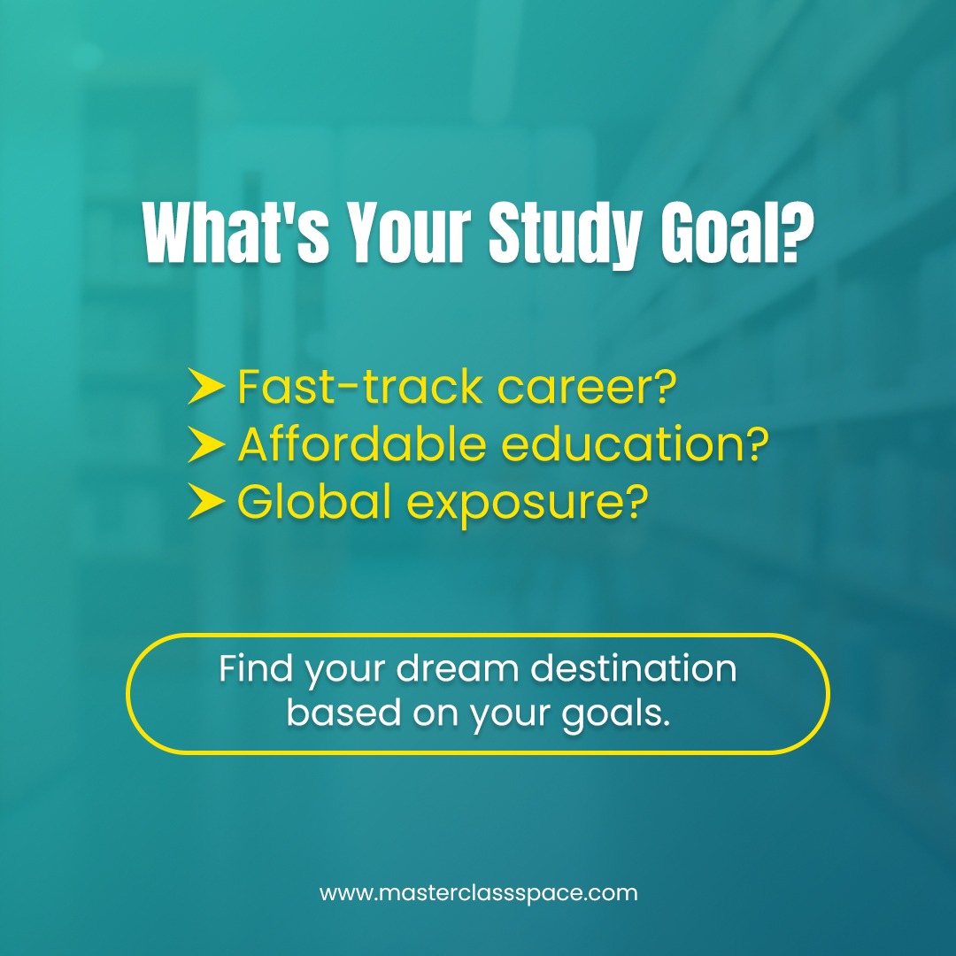 MasterclasSpace's tweet image. Confused about where to study abroad? ✈️You’re not alone! Choosing the right country, course, and university can be overwhelming — but we’ve got you covered.

#StudyAbroad #UniversalStudy #AbroadDreams #StudentSupport #StudyDestinations #CareerAbroad #EducationGoals