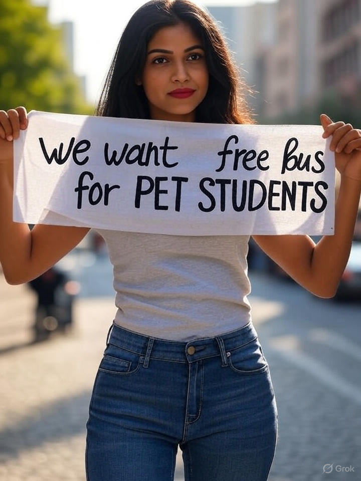 नेता एक एक वोट के लिए AC वाली गाड़ियों की व्यवस्था कर देते हैं लेकिन..

UPSSSC वाले युवाओं के लिए Free बस की भी अच्छी सुविधा आसानी से नहीं मिल पाती है..

युवाओं RT करे और नेताओं को जगाओ...
#freebus_for_PET_students
#upsssc_free_bus_service 
#upsssc_hosh_m_aao
#UPSSSCPET2025