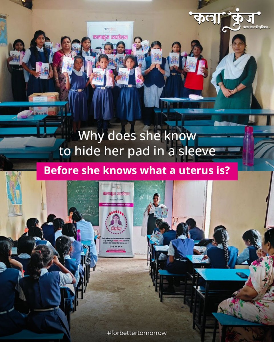 KalakunjF's tweet photo. Empowering young girls through awareness! 🌸
Under Nirmaya Abhiyan, Kalakunj Foundation held a menstrual hygiene session with Nagar Nigam at Anmol Academy.
#GirlsEmpowerment #HealthAwareness https://t.co/Az2zQFOYLL