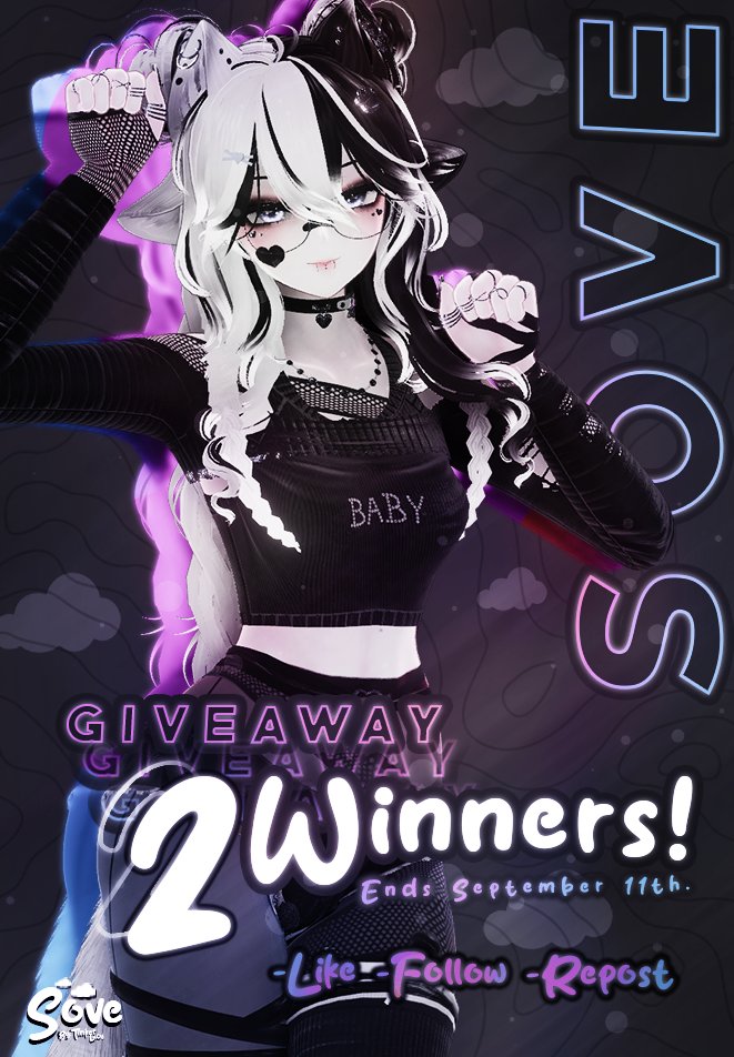 TinkerLucy (@tinkerlucyvrc) on Twitter photo #VRChat Avatar #Giveaway time!🤍To celebrate Sove's release, I decided to do a giveaway!⭐️
-
2 winners will receive 1x unity package of "Sove"
-
To enter: Repost + Like + Follow
<a href="/TinkerLucyVRC/">TinkerLucy</a>
Ends: September 11th #VRChat Avatar #Giveaway time!🤍To celebrate Sove's release, I decided to do a giveaway!⭐️
-
2 winners will receive 1x unity package of "Sove"
-
To enter: Repost + Like + Follow
<a href="/TinkerLucyVRC/">TinkerLucy</a>
Ends: September 11th