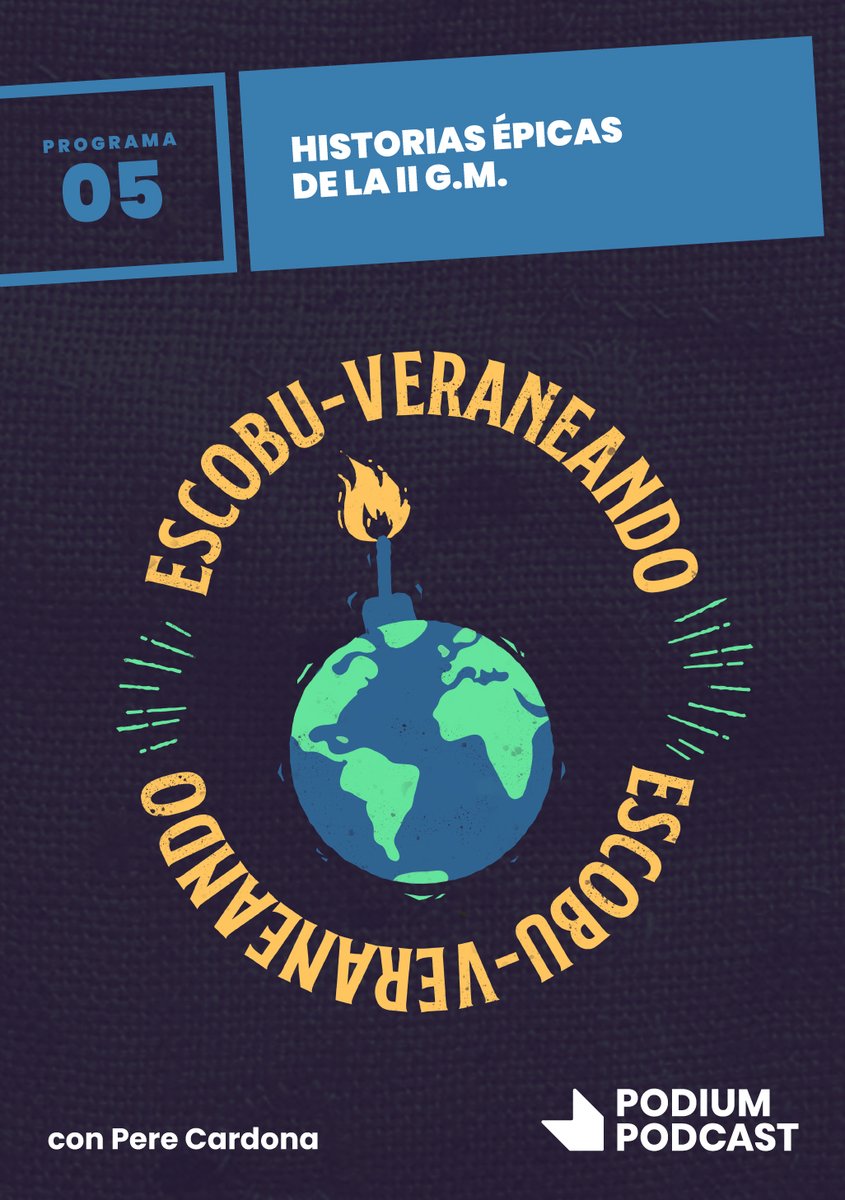 La Escóbula de la Brújula (@escobuleros) on Twitter photo ESCOBUVERANEANDO 05: HISTORIAS ÉPICAS DE LA II GUERRA MUNDIAL, con @PereCardonaG.
Ya en <a href="/PodiumPodcast/">Podium Podcast</a>: podiumpodcast.com/podcasts/la-es…
En <a href="/Spotify/">Spotify</a>: open.spotify.com/episode/7tRxxk…
En <a href="/ApplePodcasts/">Apple Podcasts</a>: podcasts.apple.com/es/podcast/esc…
En @iVoox: go.ivoox.com/sq/69241
En <a href="/YouTube/">YouTube</a>: youtu.be/1s-9V815FAk?si… ESCOBUVERANEANDO 05: HISTORIAS ÉPICAS DE LA II GUERRA MUNDIAL, con @PereCardonaG.
Ya en <a href="/PodiumPodcast/">Podium Podcast</a>: podiumpodcast.com/podcasts/la-es…
En <a href="/Spotify/">Spotify</a>: open.spotify.com/episode/7tRxxk…
En <a href="/ApplePodcasts/">Apple Podcasts</a>: podcasts.apple.com/es/podcast/esc…
En @iVoox: go.ivoox.com/sq/69241
En <a href="/YouTube/">YouTube</a>: youtu.be/1s-9V815FAk?si…