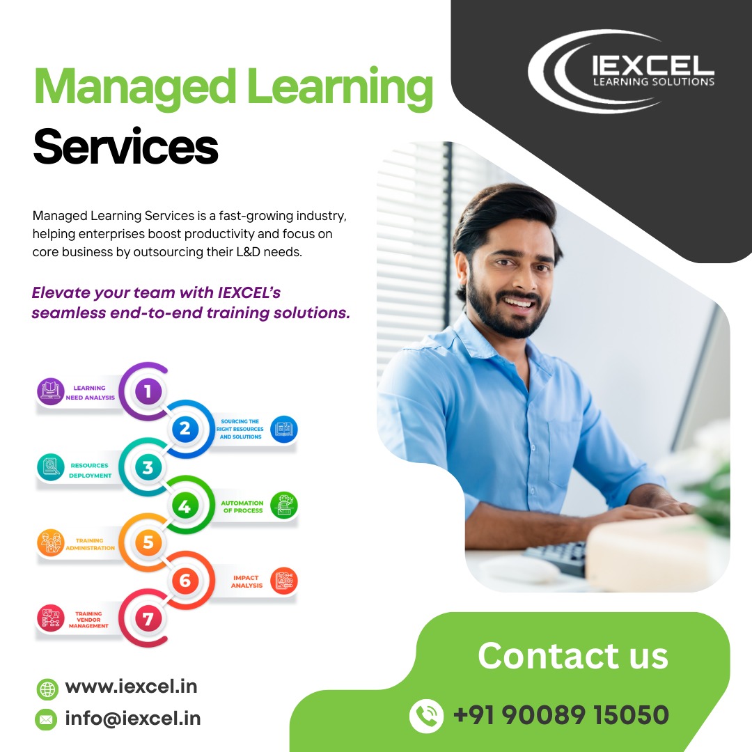IexcelLearning's tweet image. Managed Learning Services
Managed Learning Services is a fast-growing industry, helping enterprises boost productivity and focus on core business by outsourcing their L&D needs.
📞 Call: 900 891 5050 | 🌐iexcel.in/managed-learni…
#ManagedLearningServices #LearningAndDevelopment