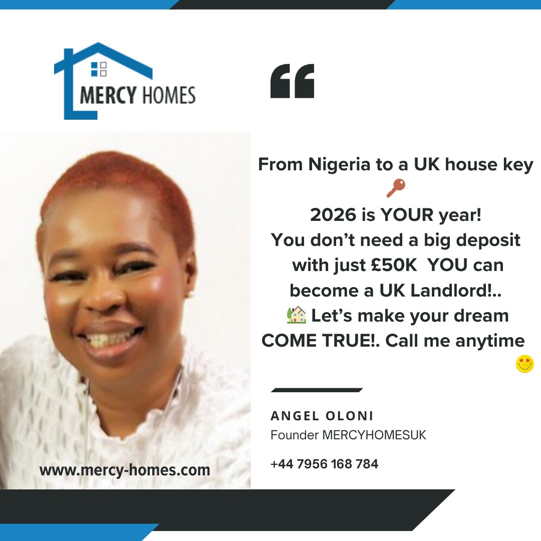 Own a UK Property with Just £50K — Even from Nigeria! 🇬🇧🇳🇬

Yes! You too can start earning passive income in pounds 
📥 Get our FREE Guide:
"How £50K Can Buy You UK Property &amp; Create Passive Income

📲 Click to chat with our UK–Nigeria Advisor now:
👉 wa.link/4i5ycb