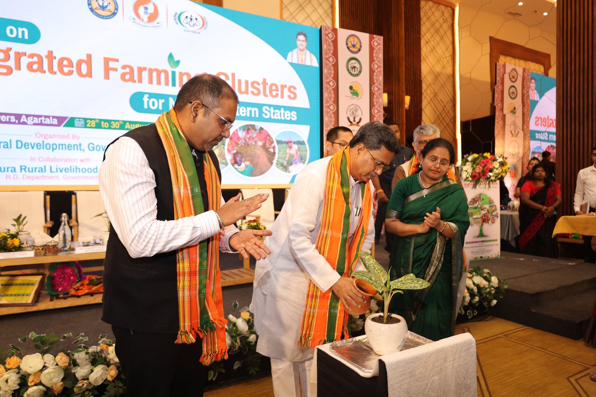 The 3-days National Workshop on Integrated Farming Clusters (IFCs) of North Eastern States was inaugurated today by the Hon’ble Chief Minister of Tripura.

The workshop witnessed participation from all North Eastern states. The inaugural ceremony was graced by Director &amp; Deputy