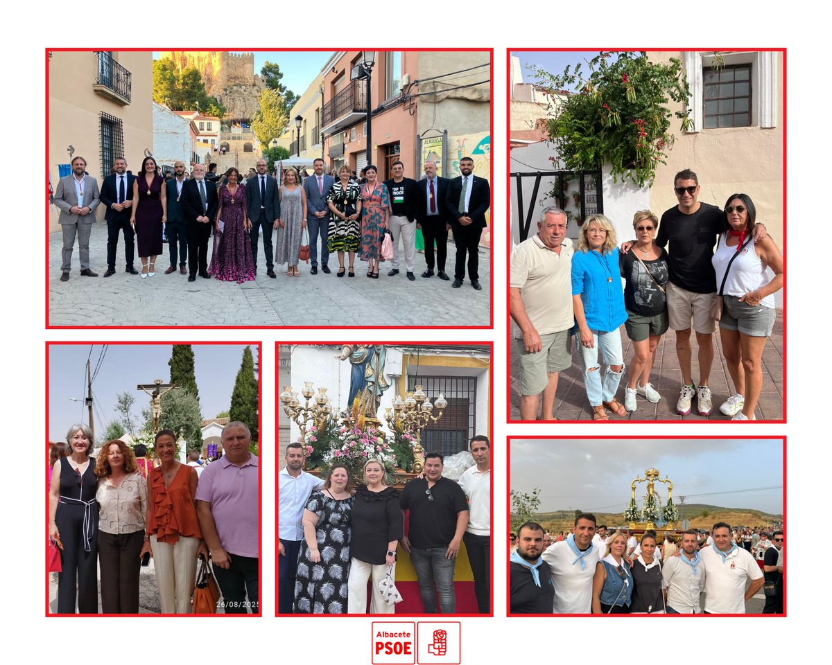 PSOE Albacete (@psoealbacete) on Twitter photo Vamos cerrando el mes de agosto 🌅 y seguimos disfrutando de la enorme variedad y participación de las fiestas de nuestra provincia 🎉. En los últimos días, acompañando a compañeros y compañeras de #Alcaraz 🕯️, #Carcelén 🔥, #Liétor 🐂, #PaternadelMadera 🎶, y #Almansa 🎈 Vamos cerrando el mes de agosto 🌅 y seguimos disfrutando de la enorme variedad y participación de las fiestas de nuestra provincia 🎉. En los últimos días, acompañando a compañeros y compañeras de #Alcaraz 🕯️, #Carcelén 🔥, #Liétor 🐂, #PaternadelMadera 🎶, y #Almansa 🎈