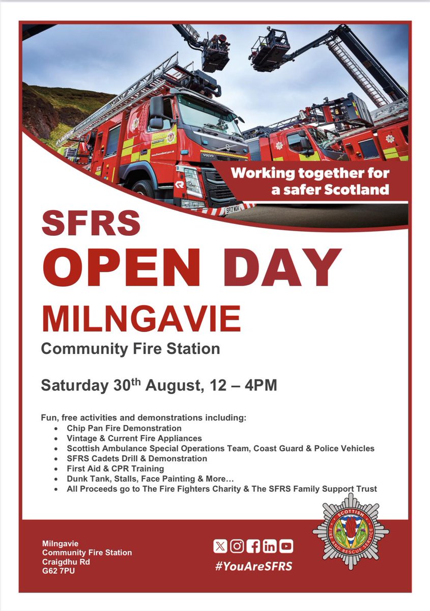 SFRHTtweet's tweet image. Saturday the Dennis 108 Escape &amp;amp; LDV will be at Milngavie and the Mercedes VSU, Bedford CF &amp;amp; Cambus Land Rover will be at Cowcaddens for their Open Days.