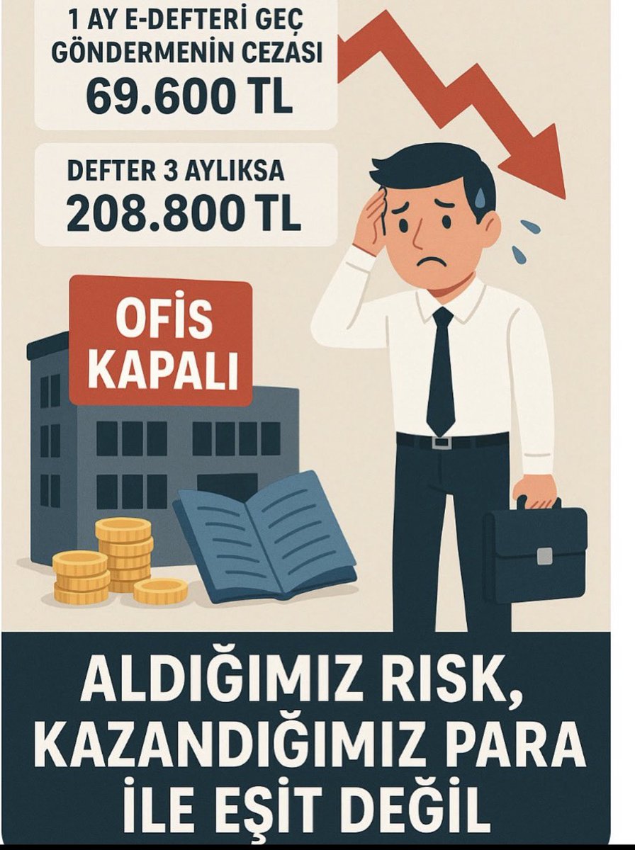 Maalesef durum bu ? Şimdi çıkıp ben çok alıyorum diyenler olacaktır. Bu riskte bu kadar yapay zeka saçmalıklarıyla yapılacak meslek olmaktan çıktı bizim meslek.
#EDefterYıllıkOlsun