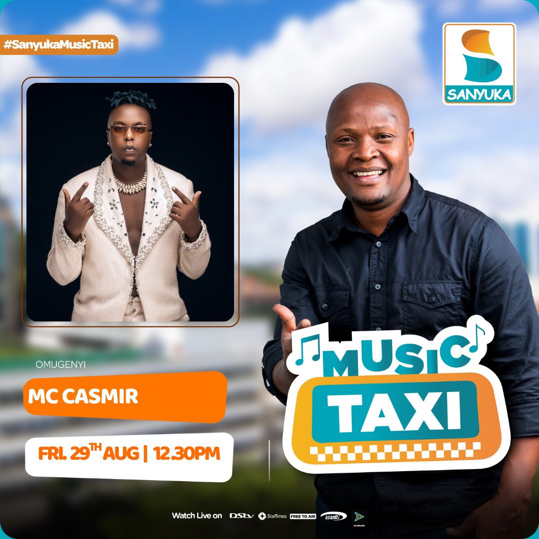 Catch Live on Music Taxi  <a href="/sanyukatv/">Sanyuka TV</a> at 12.30Noon and Lunch Time Sport <a href="/NBSportUg/">NBS Sport</a> 1pm Today.

#PartyWithCasmir Fri. 12th Sept. MoTIV