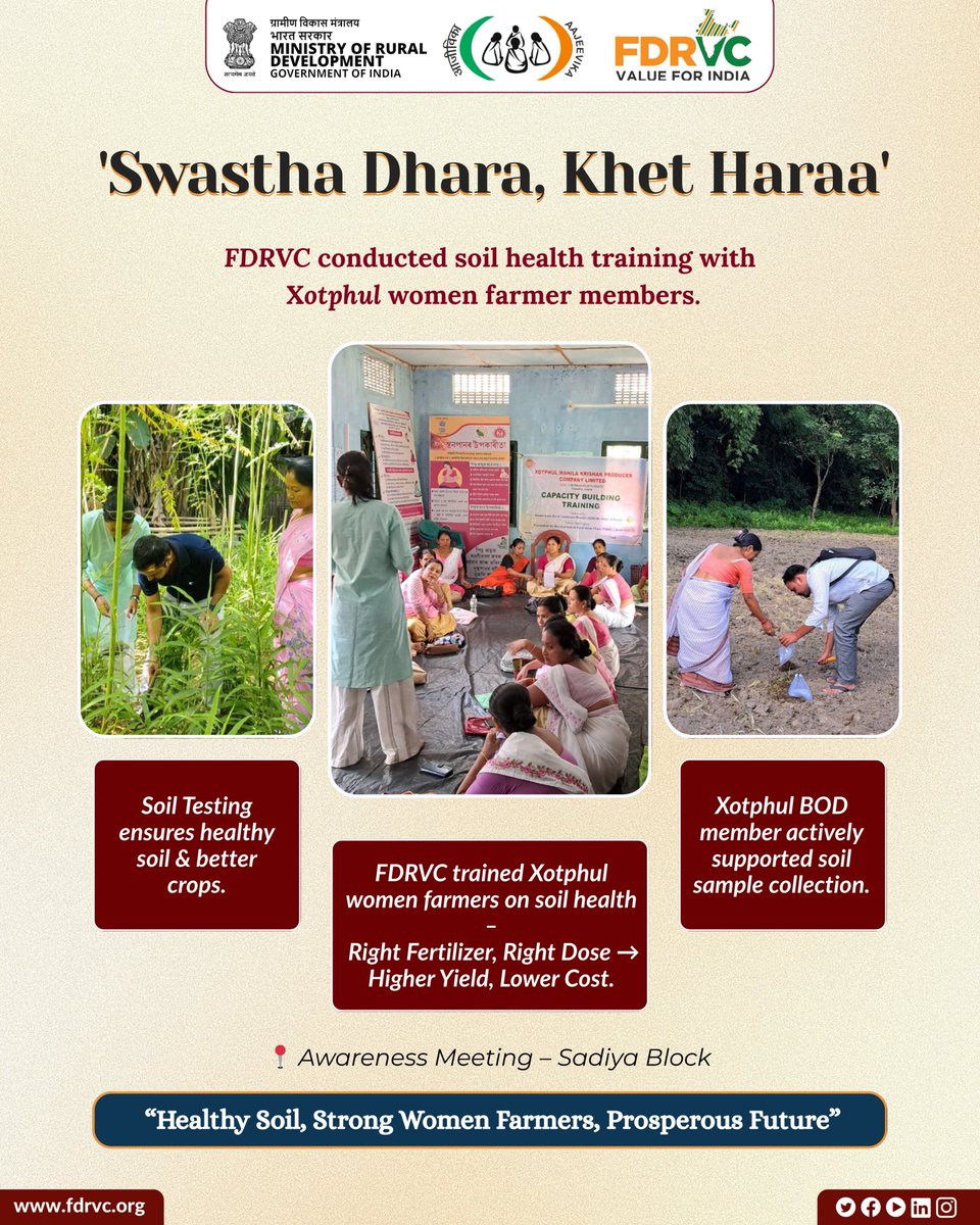 Strong women, strong soil, stronger future! 

Through FDRVC’s training, Xotphul women farmers are learning how to care for their soil, reduce costs, and grow healthier crops.

This is not just farming—it’s women empowerment in action.
 #FDRVC #Xotphul #WomenFarmers #women