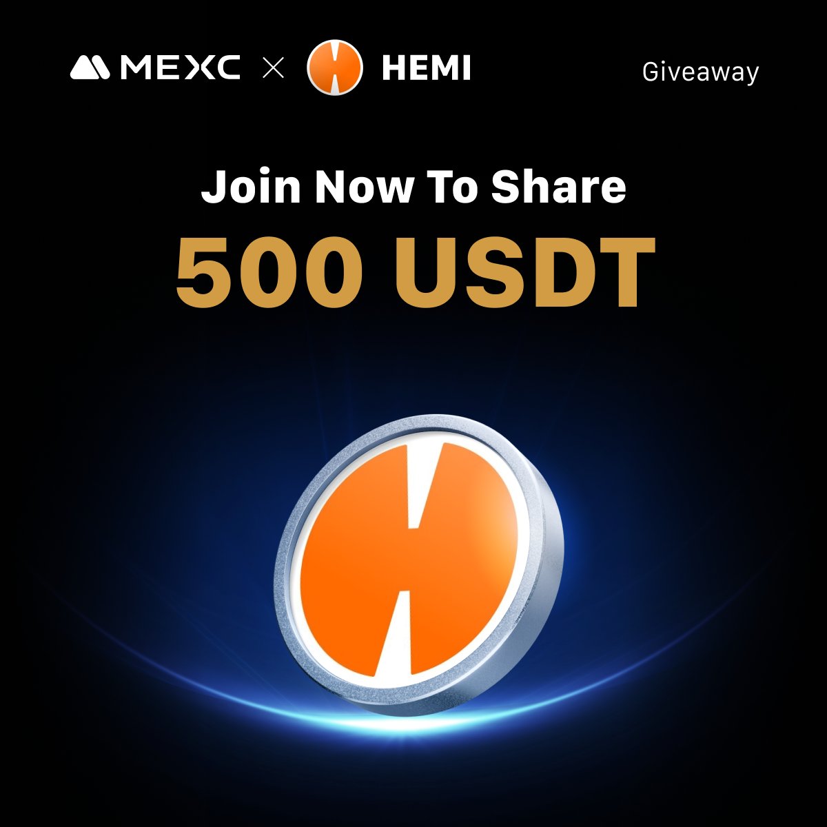 💎#MEXC x $HEMI Giveaway Event

📜 When did you first discover $HEMI? Tell your story and WIN!

👉 How to Join:
1️⃣ Follow <a href="/MEXC_Listings/">MEXC_Listings</a>, <a href="/MEXC_Official/">MEXC</a> and <a href="/hemi_xyz/">Hemi</a>
2️⃣ Share your “I discovered $HEMI when...” story
3️⃣ Leave your MEXC UID and tag #MEXC in the comment

💰 Reward: