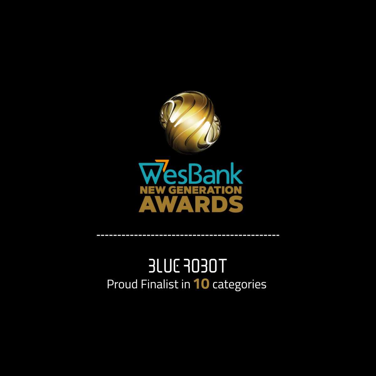 bluerobot_'s tweet photo. Weβre proud to announce that Blue Robot has been shortlisted as a finalist in 10 categories at the 2025 WesBank New Generation Awards!π
A huge thank you to our partners, clients, and the brilliant team who make bold innovation possible every day ππΌ
#BlueRobot #NewGenAwards #DigitalInnovation