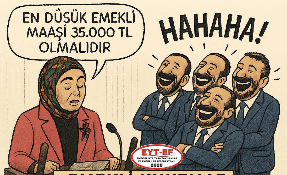 En düşük emekli maaşı 35 bin TL olsun denince

Olur olur diye kahkaha atanları 

#UnutulanEmekliAffetmez 
#5000KısmiAffetmiyor