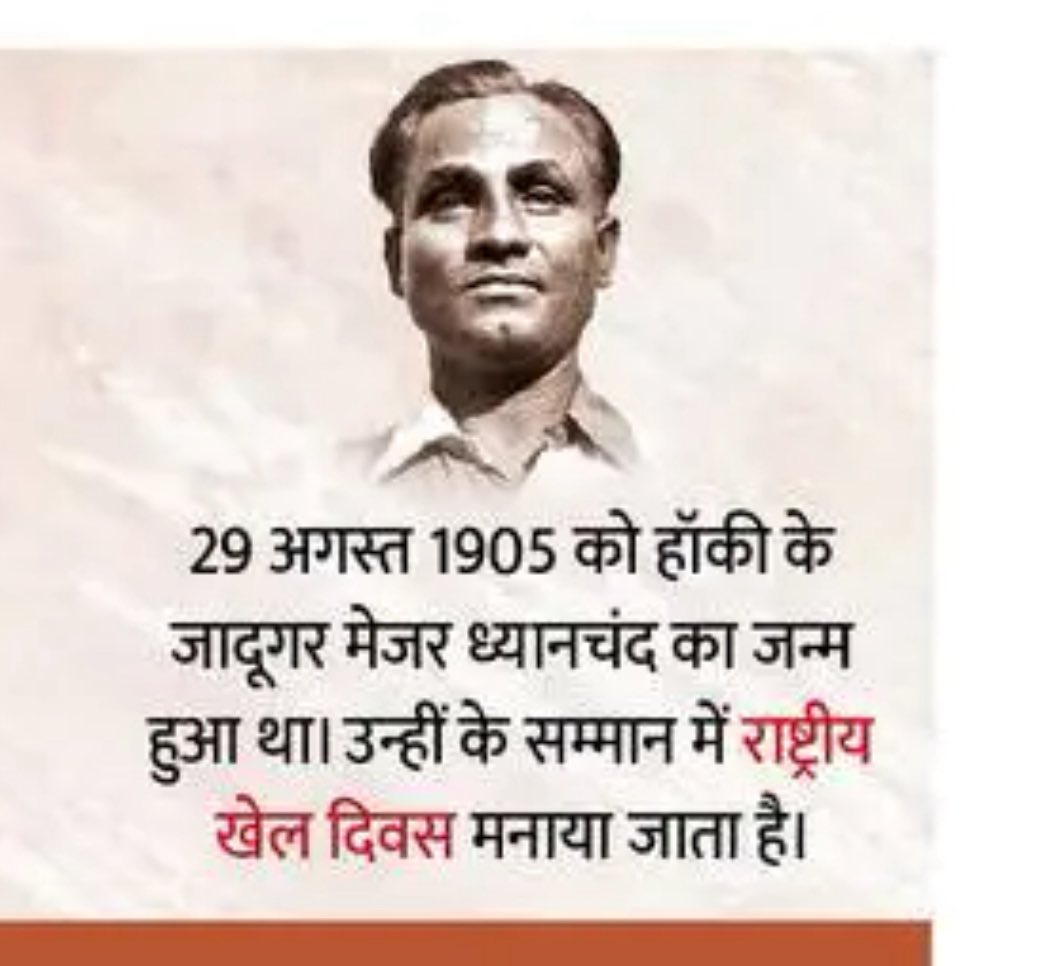 IamAnitaKundu's tweet photo. 🏑 हॉकी के जादूगर मेजर ध्यानचंद जी की जयंती पर कोटि-कोटि नमन 🙏
राष्ट्रप्रेम और खेल भावना के प्रतीक, जिनकी स्मृति में राष्ट्रीय खेल दिवस मनाया जाता है। 🇮🇳✨

#NationalSportsDay #MajorDhyanChand #KhelDivas https://t.co/10U7VcwCpH