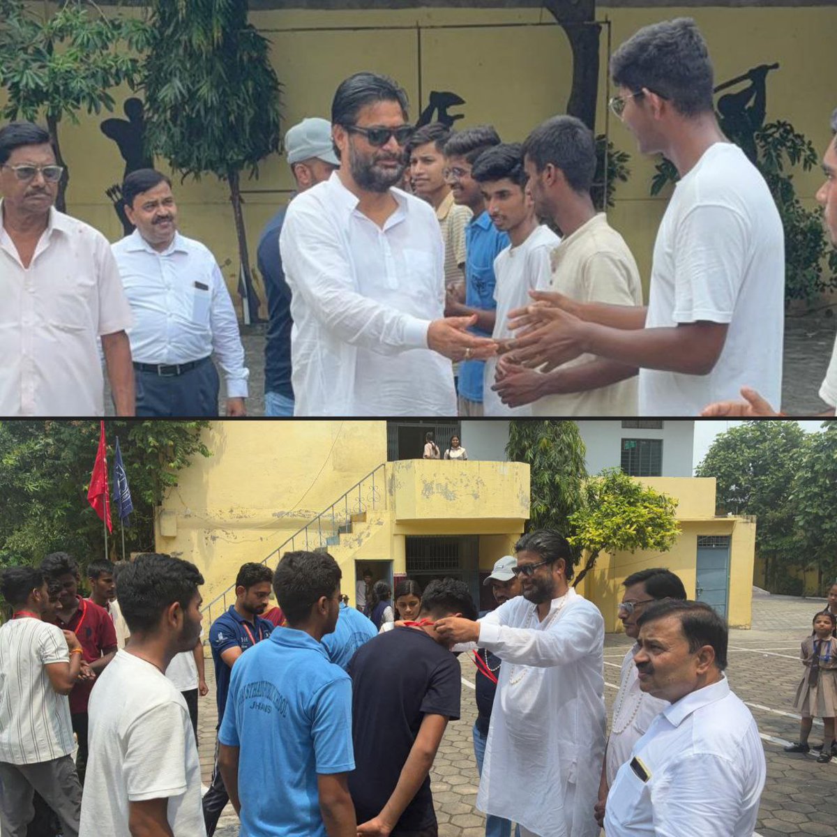 आज राष्ट्रीय खेल दिवस के अवसर पर Gyan Sthali Public School, Jhansi में आयोजन वॉलीबाल टूर्नामेंट कार्यक्रम में शामिल हुआ।

इस अवसर पर बच्चों को हॉकी के जादूगर 🏑 मेजर ध्यानचंद जी की जीवनगाथा और उनके अद्वितीय योगदान के बारे में बताया और सभी बच्चों को संदेश दिया कि फिट रहना, खेलों