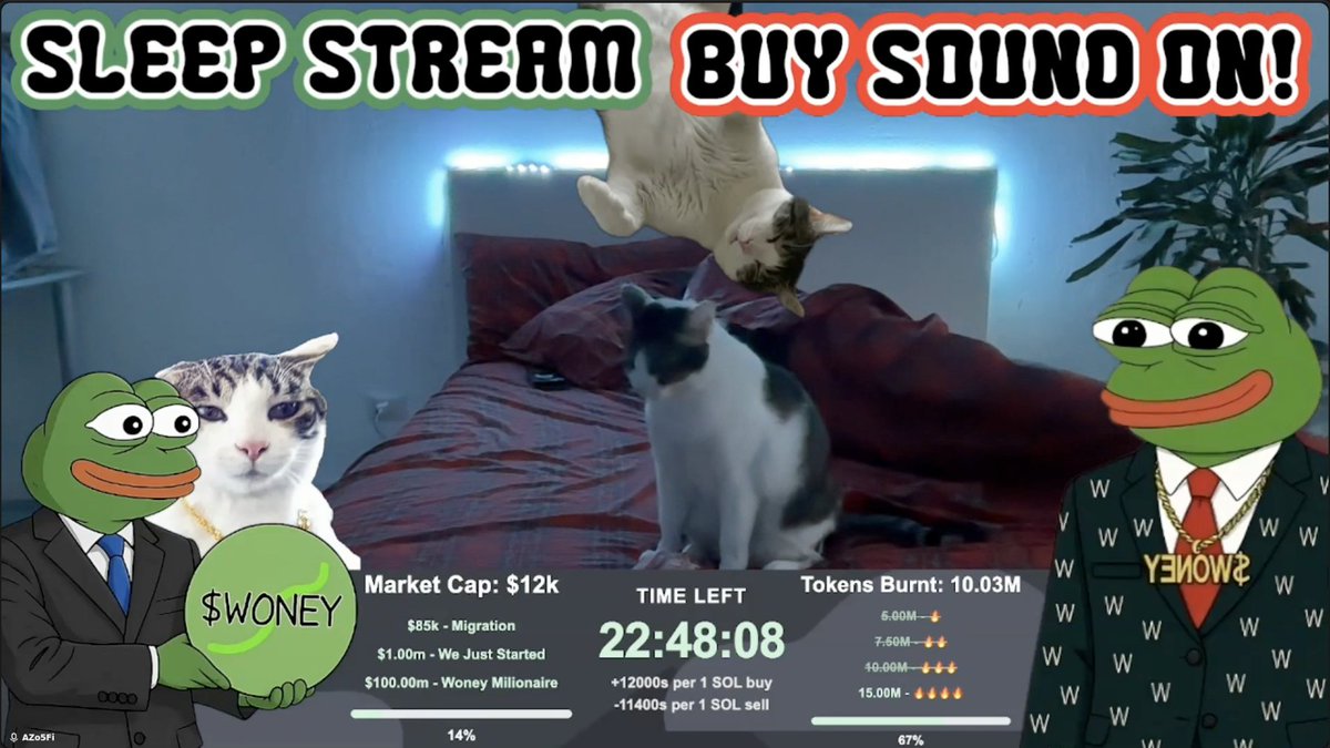 GWONEY ☀️

Did you catch last night’s sleep stream? 😴📺

While I rest, our $WONEY star, Gaspare the Cat 🐱⭐, takes care of entertaining you!

pump.fun/coin/6bunJ76HV…