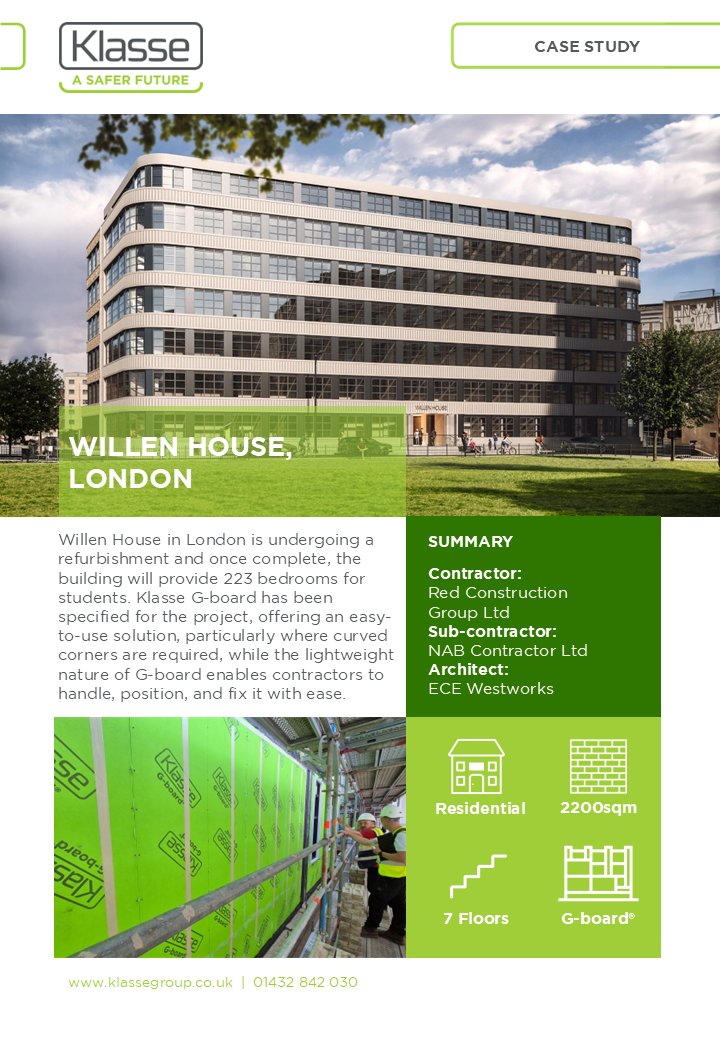 Check out our latest case study! ✅

Klasse G-board has been specified and installed on this new student accommodation project in London, to learn more, read our case study below or visit our website - klassegroup.co.uk/blogs/projects…

#casestudy #projects #gypsumboards #gboard #Klasse
