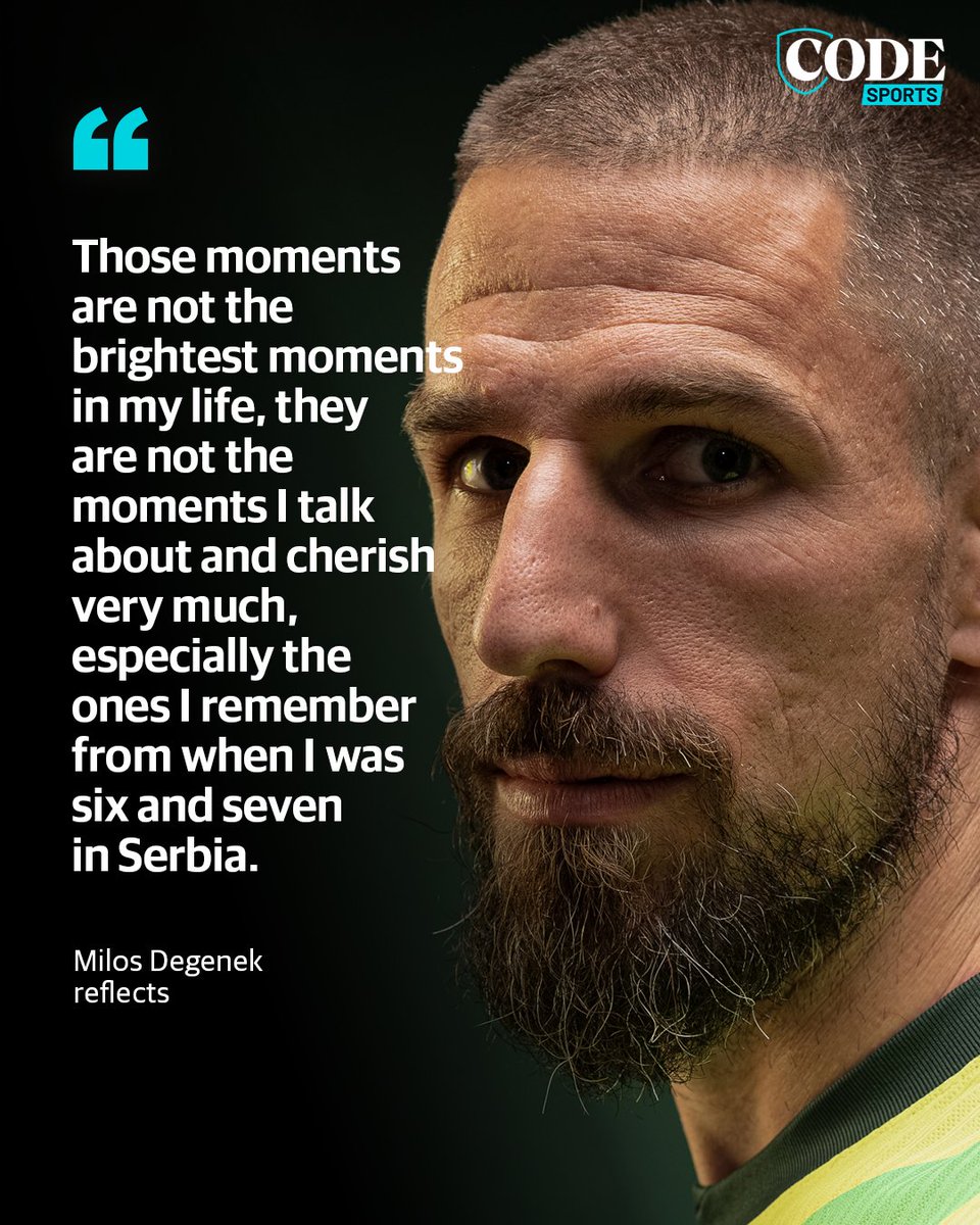 CODE Football (@codefootballau) on Twitter photo He is in Serbia making his daily 90-minute commute to training, and it is very clear Socceroos defender Milos Degenek doesn’t want to talk about his childhood.
And it is understandable why, ✍️: <a href="/_Erin_Smith/">Erin Smith</a>
From war-torn Serbia to the Socceroos | bit.ly/4oZKW55 He is in Serbia making his daily 90-minute commute to training, and it is very clear Socceroos defender Milos Degenek doesn’t want to talk about his childhood.
And it is understandable why, ✍️: <a href="/_Erin_Smith/">Erin Smith</a>
From war-torn Serbia to the Socceroos | bit.ly/4oZKW55