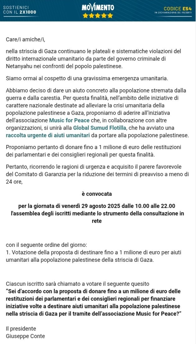 damorantonio's tweet photo. Restituzioni eletti M5S per Gaza... quale partito o movimento lo fa? #M5S #UnicaSperanza https://t.co/AszaqXe3HG