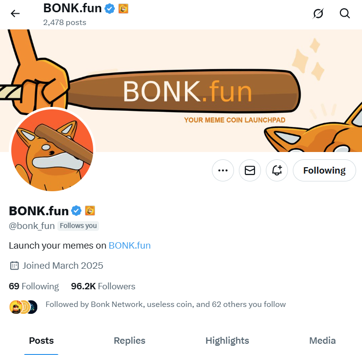 We thank <a href="/bonk_fun/">BONK.fun</a> for the follow back. We are glad to be building the Wallet Chat ecosystem within the BONK ECO system.