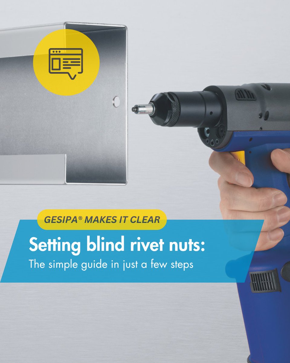 Setting blind rivet nuts is part of everyday life in many industrial applications - but what really matters? In our latest post from the ‘GESIPA® makes it clear’ series, we provide a compact overview of the entire process: 

Read it now - gesipa.co.uk/service/gesipa…