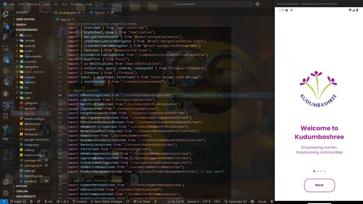 DarkieCoder's tweet image. 🚧 Almost done building Kudumbashree.io 🎉 – a role-based app to digitize Kudumbashree unit ops.
✅ 3 roles: President, Member, Normal
✅ Fund & loan mgmt (EMI calc)
✅ Notifications
✅ Product marketplace
✅ Firestore backend
 #ReactNative #Firebase #CommunityTech