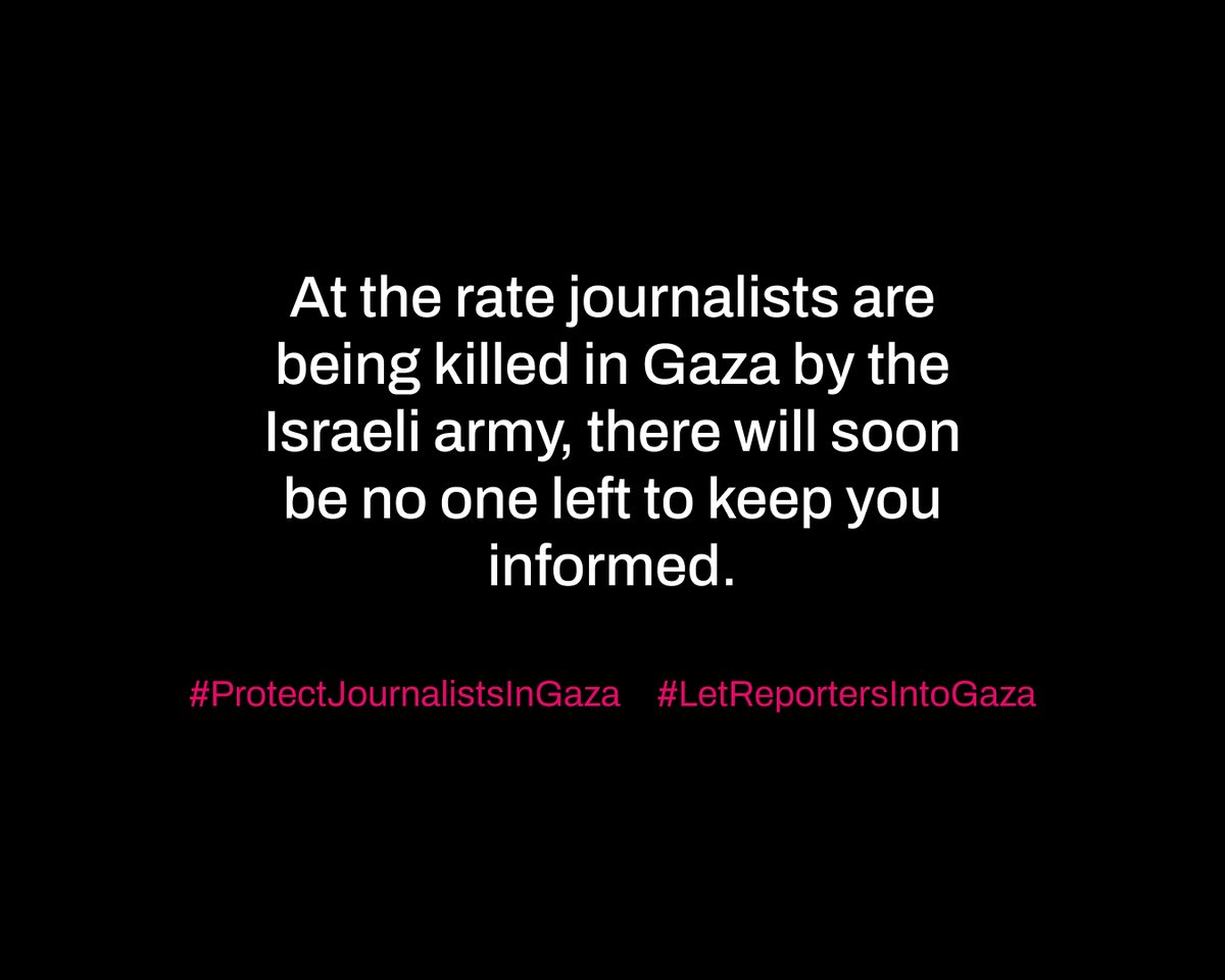 At least 210 journalists have been killed by the Israeli military. For 2 years, Israel refuses to grant reporters outside #Gaza independent access to the Palestinian territory, a situation that is without precedent in modern warfare
#ProtectJournalistsInGaza
#LetReportersIntoGaza