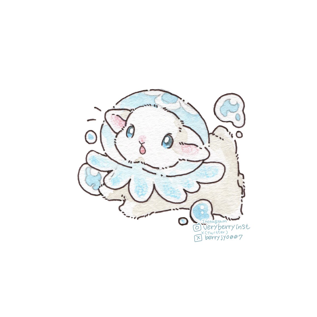 「ふわふわクラゲさん」|VeryBerry うさぎ星さん4/8-9出展のイラスト
