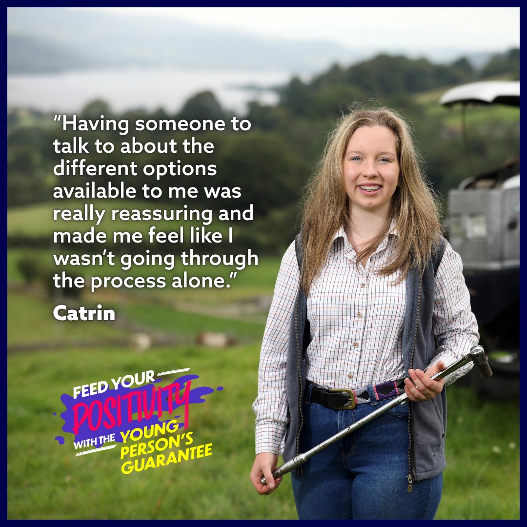 Catrin, 16, is turning her love of farming &amp; mechanics into a career in agricultural engineering 🚜

With support from Working Wales and the Young Person's Guarantee, she’s ready to start at Coleg Glynllifon to pursue a career she loves 👉

workingwales.gov.wales/real-life-stor…

#ResultsWales